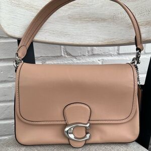 Coach Soft Tabby Shoulder Bag with Silver hardware (color buff/ beige)